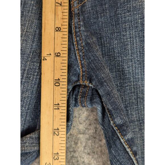 Levi's 515 Jeans 10M Women's 30x32 Bootcut Blue Cotton Mid-Rise Flared Dark Wash - Picture 3 of 10